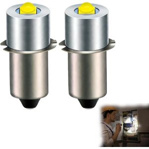 Kalanka-2 Pcs P13.5s 3w Led Ampoules De Rechange Pour Lampe De Poche Ampoule De Torche &iquest;&iquest;Lectrique 4-12v 300lm 3-8 C/D Avec Plage De Tension 6-24v, Pour Camping En Ext&iquest;&iquest;Rieur Et &iquest;&iquest;Clairage De Travail - Neuf