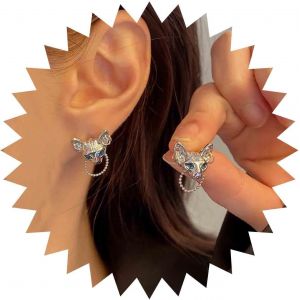 Boucles D'oreilles Chat Boho Boucles D'oreilles Chat Argenté Boucles D'oreilles Chat Vintage Boucles D'oreilles Punk Chat Boucles D'oreilles Halloween Bijoux Pour Femmes Et Filles - Neuf