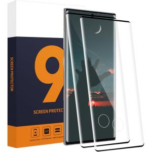 JGD-2 Pi&egrave;ces Verre Tremp&eacute; pour Samsung Galaxy Note 10 Plus Film, Duret&eacute; 9H Vitre Protection, Bords noirs incurv&eacute;s 3D, Sans Bulle, Haute Sensibilit&eacute;, Ultra HD Galaxy Note 10 Plus Protection &Eacute;cran - Neuf