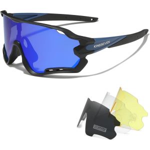 Lunettes De Cyclisme Polarisées Pour Hommes Femmes Vélo Vtt Vélo De Route Lunettes De Soleil Avec 4 Lentilles Interchangeables Ls-911[Z4162] - Neuf