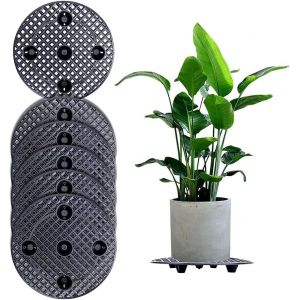 NouvelHorizonstore-6 Pi&egrave;ces &Eacute;l&eacute;vateurs Pot Fleurs Maille Pad, Pots de Fleurs en Maille, 30cm Tapis de Pot de Fleur Jardinage en Maille Respirante Drainage Maille Pad pour Terrasse Ext&eacute;rieur Jardin - Neuf