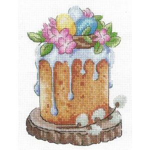 Kit Point De Croix Compt&eacute; Andriana "G&acirc;teau De Printemps" 10.5x14 Cm - Neuf