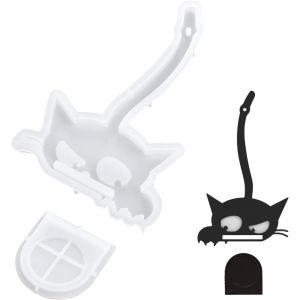 Moule Resine Epoxy, Moule En R&eacute;sine Formes Animales Chatons Moule Silicone Resine Epoxy Moule En Silicone Pour R&eacute;sine Pour Les Bougies Suspendues D&eacute;corations Murales (Straight Tail) - Neuf