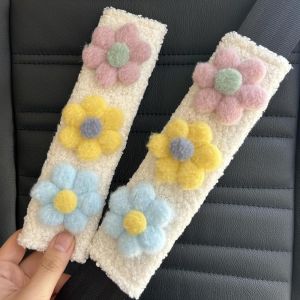 Subzonal-Protection De Ceinture De S&eacute;curit&eacute; Enfant, Protection De Boucle De Si&egrave;ge Enfant, 2 Pi&egrave;ces, &Eacute;pauli&egrave;res Pour Ceintures De S&eacute;curit&eacute; Auto &Agrave; Motif Floral - Neuf