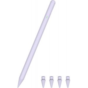 Stylet pour iPad 2018-2024, Charge Rapide Stylet pour iPad 10e g&eacute;n&eacute;ration avec Sensible &agrave; L'inclinaison Rejet de Paume, Pencil avec iPad Pro 13''/12,9''/11'', iPad 10/9/8/7/6, iPad Mini 6/5,Air 5/4/3 - Neuf