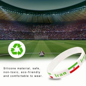 Bracelet En Silicone Pour Femme Et Homme, Motif Drapeau National, Pour La Coupe Du Monde (Iran) - Neuf