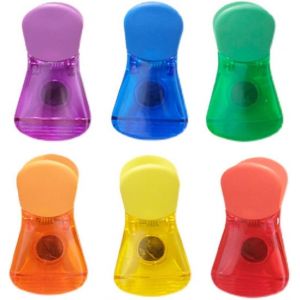 Kal-6 Pièces Clips De Fermeture Pour Sachets Alimentaires Clips De Scellage Pour Tétines De Plastique Clips De Sécurité Pour Sachets De Réfrigérateur Pour Cuisine Bureau Noix Snack (Multicolore) - Neuf