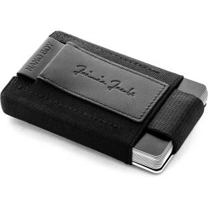 asas-Portefeuille Homme Nano Boy Portefeuilles Minimaliste Porte-Monnaie Fin Mini Wallet Porte-Carte Pince À Billets(Noir) - Neuf
