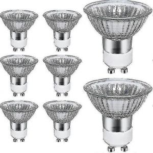 Ampoules Halogènes Gu10,Paquet De 8 Projecteurs Halogènes 50w Gu10,Ac 220v-240v,700 Lumens,2700k Chaud - Neuf
