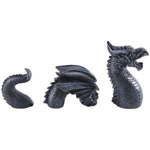 Le jardin gothique du dragon statues,Figures d'animaux dragons,Noir - Neuf