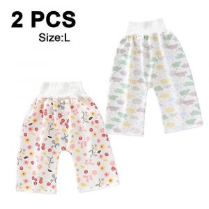 2 Paquets De Pantalons De Couches Imperm&eacute;ables Et &Eacute;tanches Pantalon De Couche En Tissu D'apprentissage De La Propret&eacute; Pour B&eacute;b&eacute; Gar&ccedil;on Et Fille De Nuit - Neuf