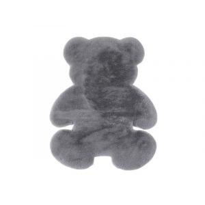 Tapis En Peluche En Forme D'ours 60 X 45 Cm, Antid&eacute;rapant, Pour Chambre D'enfant, Salon, Chambre &Agrave; Coucher, Gris - Neuf