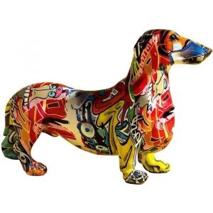 Statue - Artisanat moderne - Teckel - R&eacute;sine - D&eacute;coration int&eacute;rieure - Style scandinave - Neuf