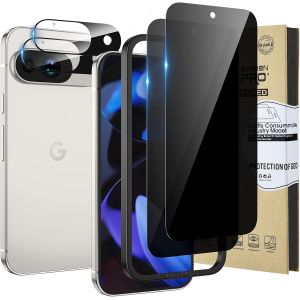 LORANKA-2 pi&egrave;ces de protection visuelle pour Google Pixel 9 avec 2 pi&egrave;ces de protection d'&eacute;cran de cam&eacute;ra accessoires [pour les empreintes digitales] 9H duret&eacute; HD - Neuf