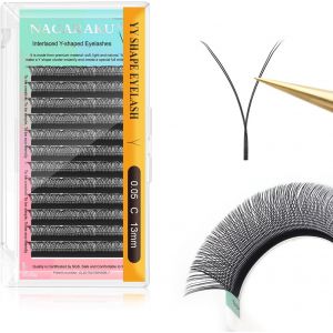 Kalanka-Yy Cils Extension 4d Y Lash Tissés En Croix À La Main Bouquet De Cils Volume Russe Faux Cils Naturel Premade Fans Préfait Ventilateur Wispies Cluster Eyelash Noir 12 Rows (0.05 C 13mm¿ - Neuf