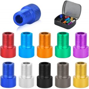 10 Pièces Adaptateurs Pour Valve De Vélo,Connecteur De Pompe À Vélo,Adaptateur De Vanne De Vélo De Montagne,Adaptateurs De Soupape De Vélo,Adaptateur Valve Presta À Schrader Pour Vélo - Neuf