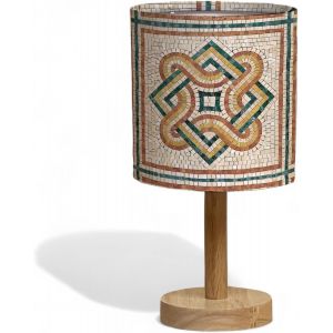 Lampara Mesita Noche Decoracion Hogar Regalos Es Lamparas De Mesita De Noche Decoracion Habitacion Mesitas De Noche Dormitorio Pantalla Tela Lampara Mesa Regalos (Roman Mosaic) - Neuf