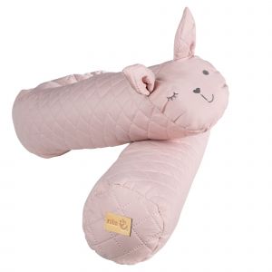 Roba Tour De Lit B&eacute;b&eacute; - Coussin Serpent "Roba Style" Visage Lapin "Lily" - 170 Cm - Rose - Neuf