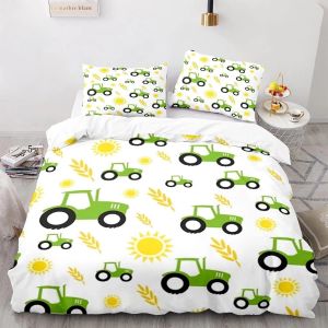 Housse De Couette Pour Enfants, Ensemble De Housse De Couette Pour Garcon S, Ensemble De Literie Pour Tracteur, Ensemble De Housse De Couette Pour Chariot À Outils De Ferme De Camion, Cadeau De Vacances - Neuf