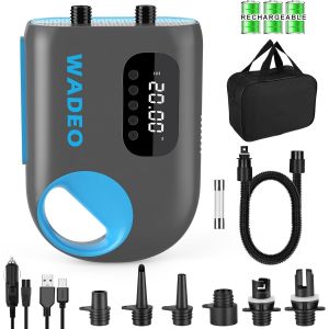 ChenQuanSarl-Gonfleur Electrique Pour Sup/Paddle 20Psi, Rechargeable 18000Mah - Double Fonction Gonflage/Dégonflage, Arrêt Auto, 12V/Type-C - Compatible Paddle, Kayak, Bateau, Matelas, Tente, Aile - Neuf
