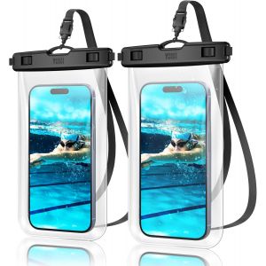 Pochette &Eacute;tanche Smartphone [Conception Sans Bordure][Lot De 2], Ipx8 Pochette Telephone Portable Etanche, Protege Telephone Eau Pour Iphone 16 15 14 Pro Max Samsung S25 S24 Ultra Jusqu'a 7,2 - Neuf