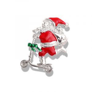 Occup&eacute; &agrave; Santa Broche pour les Femmes, les Filles de la Mode Mignon &Eacute;mail de No&euml;l D&eacute;claration des Broches &Eacute;pingles de Revers Accessoires de Robe de F&ecirc;te de Vacances de Bijoux Cadeau - Neuf