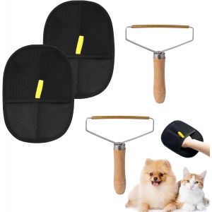 Jgd-Lot De 2 Aimants En Fourrure + 2 Brosses &Agrave; Poils D'animaux R&eacute;utilisables Pour Animaux De Compagnie, Meubles, V&ecirc;tements Et Tapis - Neuf