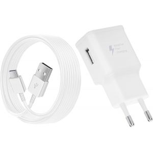 Thef-Chargeur Rapide Secteur Et Câble Usb Type C Pour Samsung Galaxy A15 A14 A13 A04s A05s A71 A55 A54 A53 A42 A35 A34 A33 A25 A23 M53 M34 M13 S8 S9 S10 S20 Plus, Chargeur Usb C Tablette Telephone - Neuf