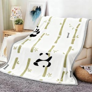 Ulteronixshop-Couverture Panda En Flanelle Douce,Couverture Panda Pour Enfants, Pour Canap&eacute;, Chambre D'enfant, Blanket Polaire L&eacute;g&egrave;re Et Douce 100&times;150cm - Neuf