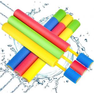 Kal-6 Pcs Pistolet A Eau, 30 Cm Pistolet À Eau Enfant, Pistolets À Eau Mousse Enfant, Fusil À Eau, Faveurs De Fête Piscine Plage Jardin Extérieur Lutte Contre L'eau Fête Jouets D'été - Neuf