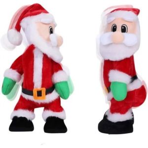 CD-Père Noël Jouet Musical Jouet Noël Électrique Peluche Poupées Noël Danse Chanter Swinging Santa Drôle Danse Poupée Wig[1288] - Neuf