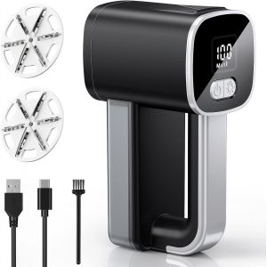 JGD-Rasoir Anti Bouloche &Eacute;lectrique, Rasoir Vetement Anti Peluche avec 3 Niveaux de Puissance r&eacute;glables, 6 t&ecirc;tes de Couteau Remover pour v&ecirc;tements Et Meubles, Anti Bouloche avec Affichage LED, Type-C - Neuf