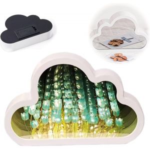 Veilleuse À Led En Forme De Tulipe - Décoration De Chambre À Coucher - Lampe De Chevet - Décoration De Bureau - Cadeau Créatif Pour Amis, Anniversaire, Fête Des Mères (Rose) - Neuf