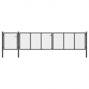 Prolenta Premium - Portail De Jardin Acier 500 X 100 Cm Anthracite - Neuf