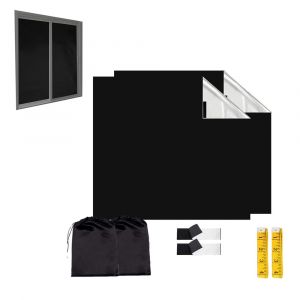 Lot De 2 Rideaux Occultants Portables, Stores Temporaires Pour Fen&ecirc;tres, 145 X 200 Cm, Installation Facile, Blocage De La Lumi&egrave;re - Neuf