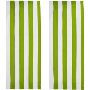 Ulteronixshop-2 Chaise De Plage Pliante En Toile De Remplacement Pour Chaises D'ext&eacute;rieur 115x43cm Inclinable Et Portable Id&eacute;ale Pour Les Vacances D'&eacute;t&eacute; Et Les Bains De Soleil Rayures Vertes Et Blanc - Neuf