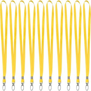 10 Pi&egrave;ces Nylon Strap Lani&egrave;res Tour De Cou Avec Crochet Pivotant, Courroie Cordons De Cou Lanyard, Bureau Sangle Cou Cordon, Badge Cordon Lanyard Pour Carte D'identit&eacute; Porte-Badge Porte-Cl&eacute;s - Neuf