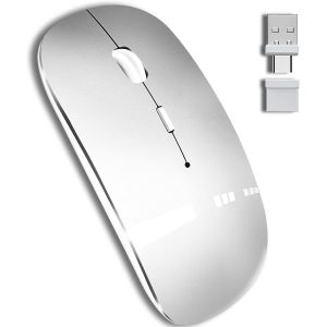 Souris sans fil 2,4 GHz pour ordinateur portable Argent&iquest;&iquest; - Neuf