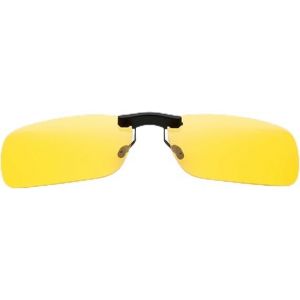 Jaune Clip Sur Des Lunettes De Soleil Polarisées Pour La Vision De Nuit Et De Conduite, Avec Uv 400 Filtre, À Porter Par Dessus Des Lunettes De Vue. - Neuf