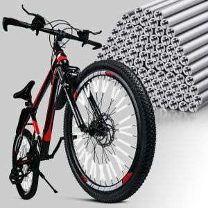Kal-48/96 Pcs Réflecteur De Rayon De Vélo, Tubes Réflecteurs Pour Rayons De Vélo Visibilité À 360°, Réflecteur De Roue De Bicyclette Rayons Réfléchissants Pour Tous Les Rayons De Vélo Standard - Neuf