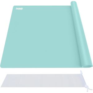 Tianyi-Grand 71x51cm Tapis En Silicone Pour Resine, Antiadhésif Tapis De Table Silicone, Résistant À La Chaleur Antidérapant Tapis Silicone Resine Epoxy Travaux Manuels Moulage De Bijoux, Vert Menthe - Neuf