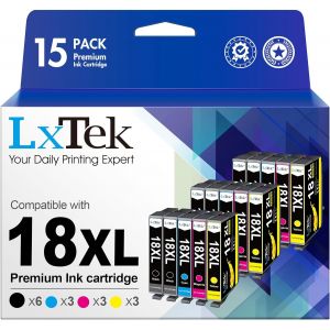 Compatible Cartouches D'Encre Remplacement Pour Epson 18Xl Pour Expression Home Xp-322 Xp-215 Xp-205 Xp-225 Xp-305 Xp-325 Xp-422 Xp-405 Xp-415 Xp-425 Xp-315 (Noir Cyan Magenta Jaune, 15-Pack) - Neuf