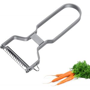 Mevronisshop-Coupe L&eacute;gumes Julienne - D&eacute;couper Des Bandes Minces De L&eacute;gumes Pour Les Soupes Et Le Wok Facilement, Lame Tranchante Pour Les Utilisateurs Droitiers Et Gauchers - Acier Inoxydable Robust - Neuf