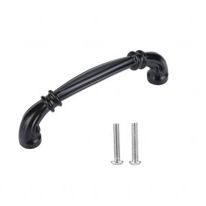 Poignee de porte d'armoire noire pour placard de cuisine, quincaillerie pour meubles #02 - Neuf
