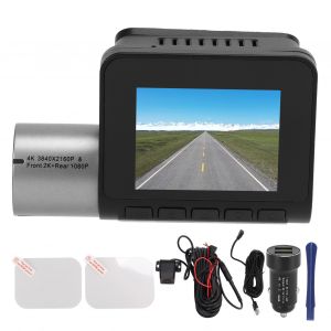 Camera De Tableau De Bord 4k Avant 2k Arriere 1080p Dvr 170¡Ã Grand Angle Vision Nocturne Enregistreur Video Wifi Dc 12v-24v - Neuf