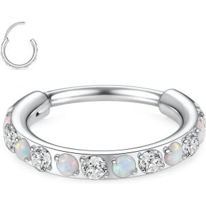 Kal-Boucles D'oreilles Huggie En Acier Chirurgical 316l Avec Charni&egrave;res, Petites Cr&eacute;oles Et Cartilage De Coquillage, Boucles D'oreilles Larges - Neuf