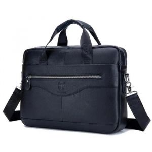 PORTE-DOCUMENTS - SERVIETTE - ATTACHE-CASE,Hommes porte Documents avocat en cuir véritable sac à main Vintage sacoche - Black #A - Neuf