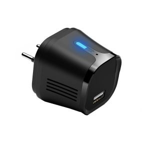 Chargeur USB secteur Camera Espion WiFi 4K Vision de nuit Noir - Neuf
