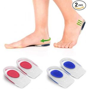 Paires De Talonnettes En Silicone, Semelles Rehaussantes De 11 Cm Avec Coussinets En Gel Pour Soulager Les Douleurs Li&eacute;es Aux &Eacute;perons Osseux Et Prot&eacute;ger Vos Pieds Douloureux Ou &Eacute;corch&eacute;s. Le Meilleur - Neuf