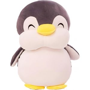 Peluches Pingouin, Peluche Douce, Cadeau Pour Enfants, Filles, Garcons, Petite Amie, Cadeau De Saint-Valentin, Coussin Decoratif (Gris, 25 Cm) - Neuf
